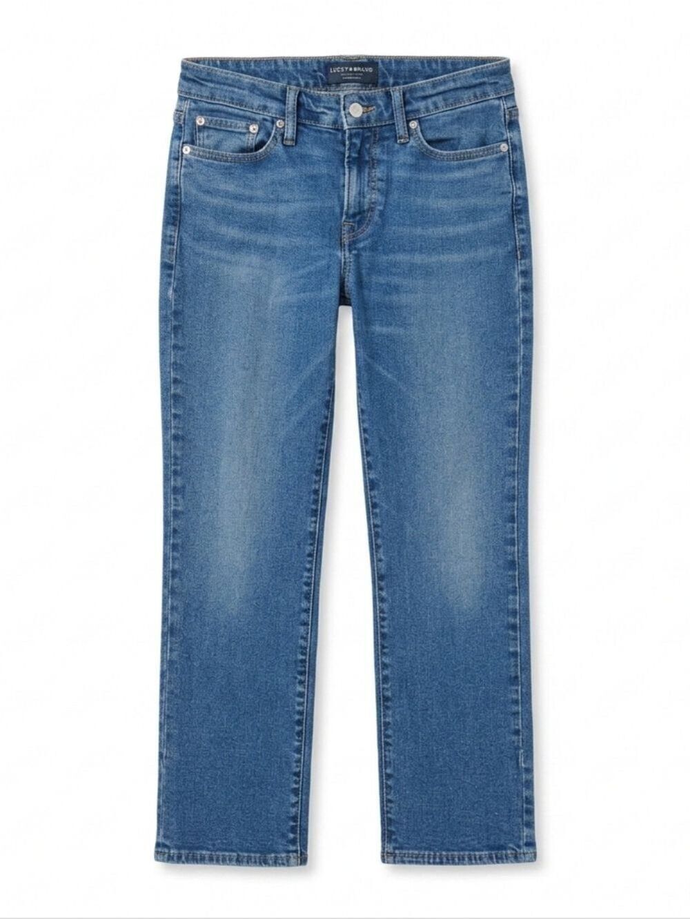 Lucky Brand Jeans Women's Ankle Sweet Boot Size 4 27 Blue Denim